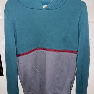 Latched Mama teal and Gray hoodie